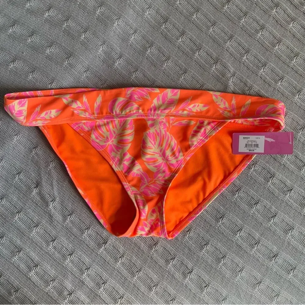 Ninety-Nine Girls Juniors Tropicalia Banded Hipster Swim Bottom Sz XL